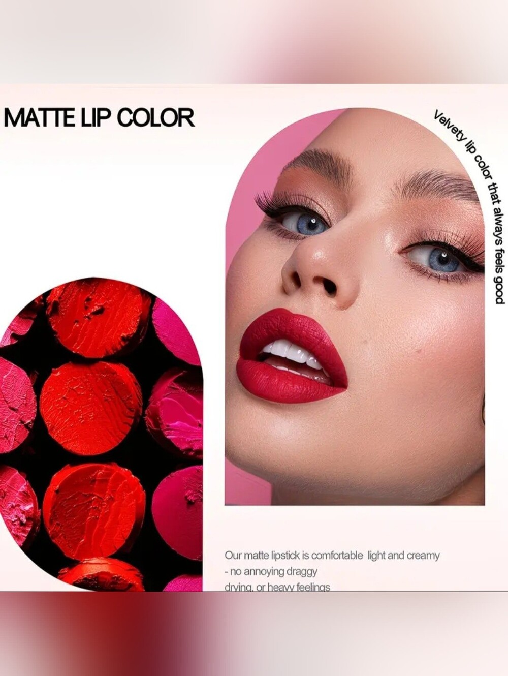 Just A Kiss Velvet Matte Lipstick - Bold Red To Nude/ 8 Piece Set - Picture 10 of 12